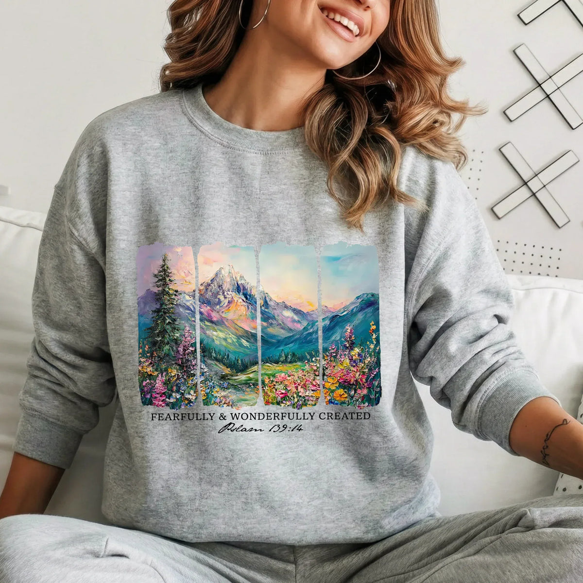 Fearfully & Wonderfully Created Mountain Landscape – Landscape of Creation – Unisex Tshirt / Hoodie / Sweatshirt - Faith Guided Life