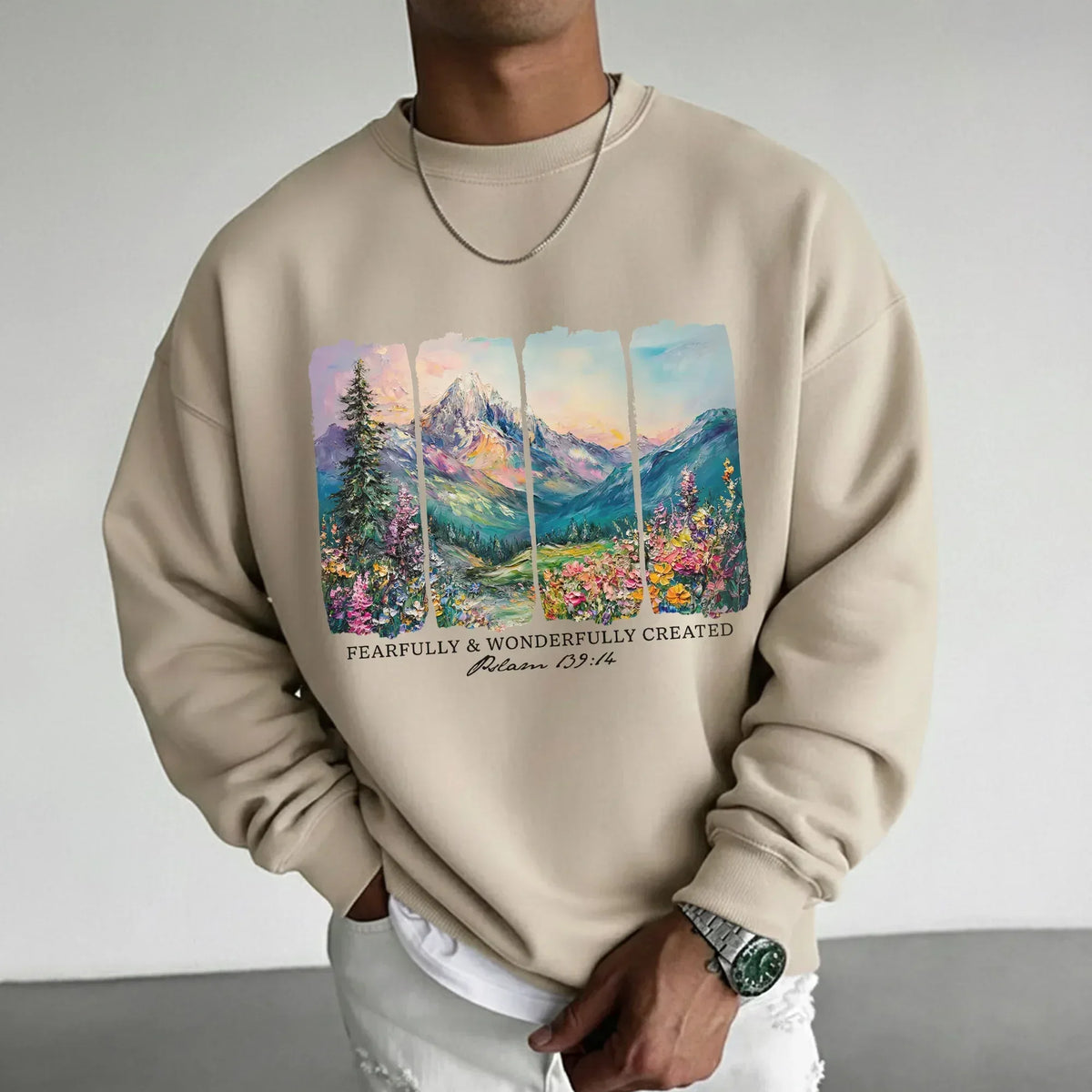 Fearfully & Wonderfully Created Mountain Landscape – Landscape of Creation – Unisex Tshirt / Hoodie / Sweatshirt - Faith Guided Life