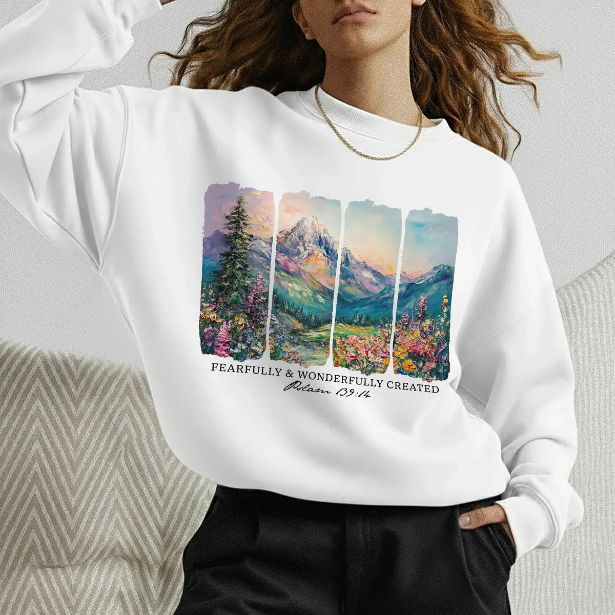 Fearfully & Wonderfully Created Mountain Landscape – Landscape of Creation – Unisex Tshirt / Hoodie / Sweatshirt - Faith Guided Life