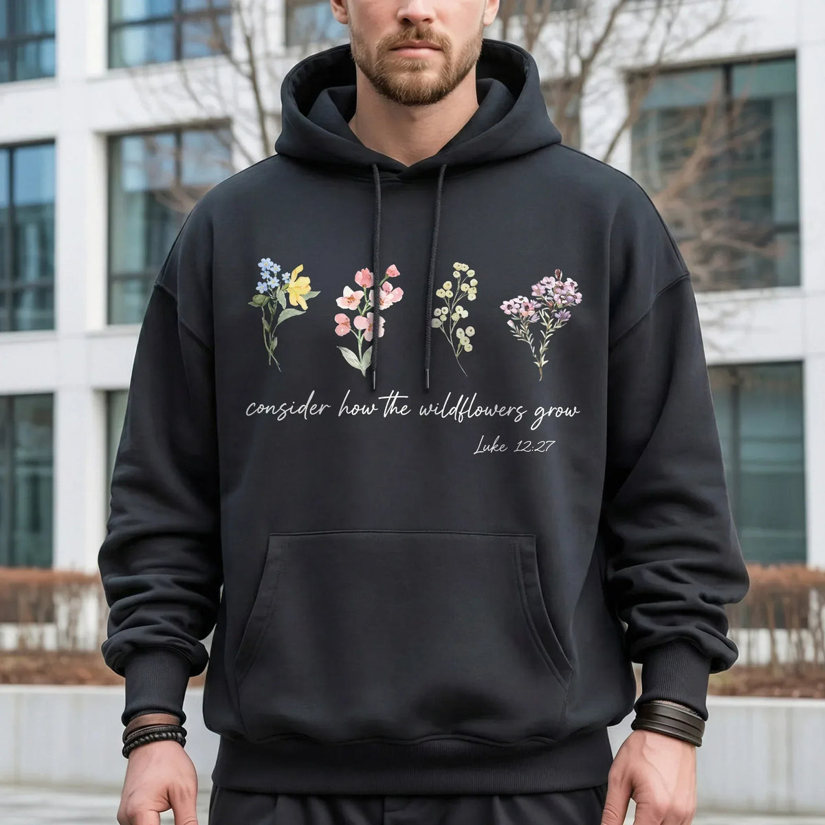 Consider How the Wildflowers Grow Floral Landscape – Faith Floral – Unisex Tshirt / Hoodie / Sweatshirt - Faith Guided Life