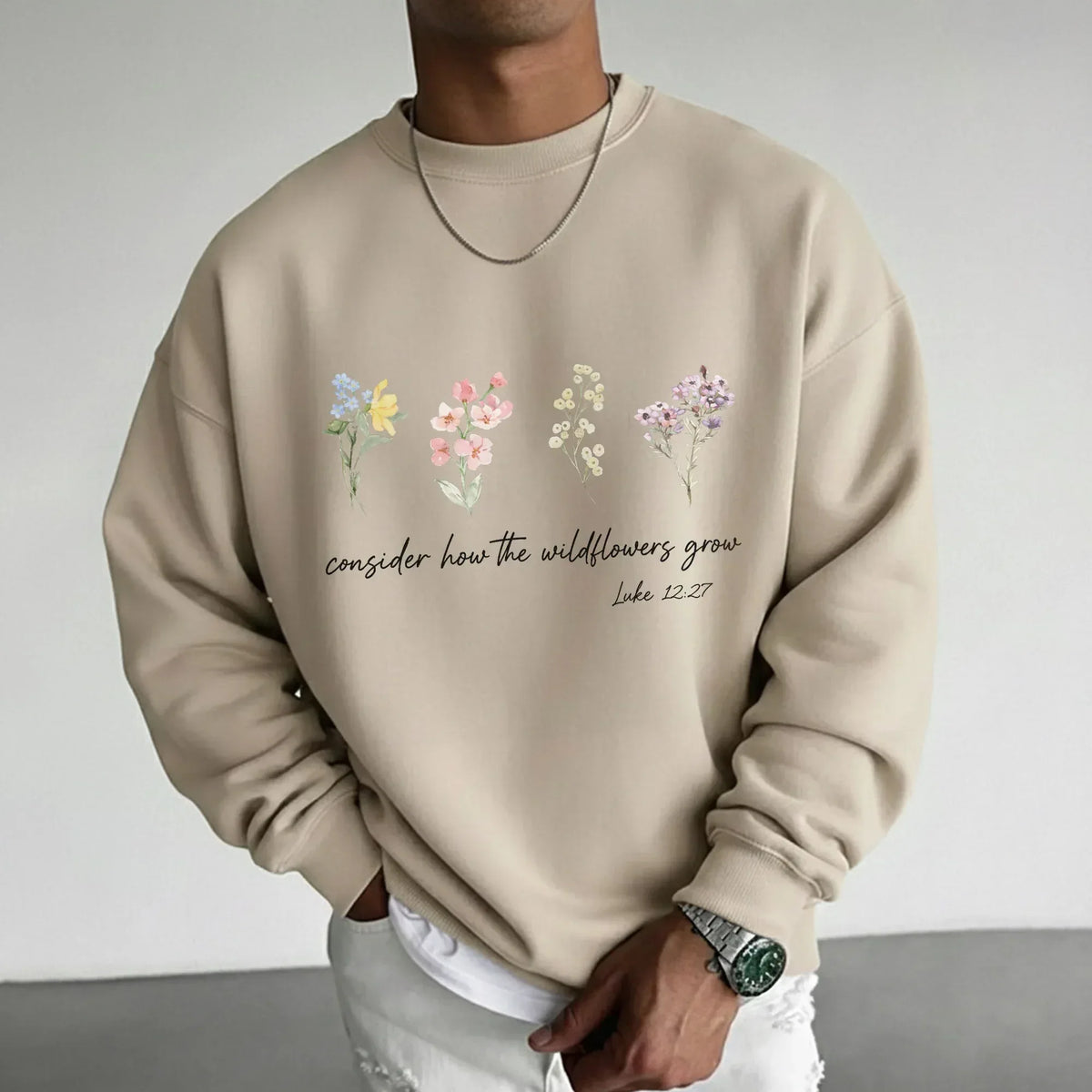 Consider How the Wildflowers Grow Floral Landscape – Faith Floral – Unisex Tshirt / Hoodie / Sweatshirt - Faith Guided Life