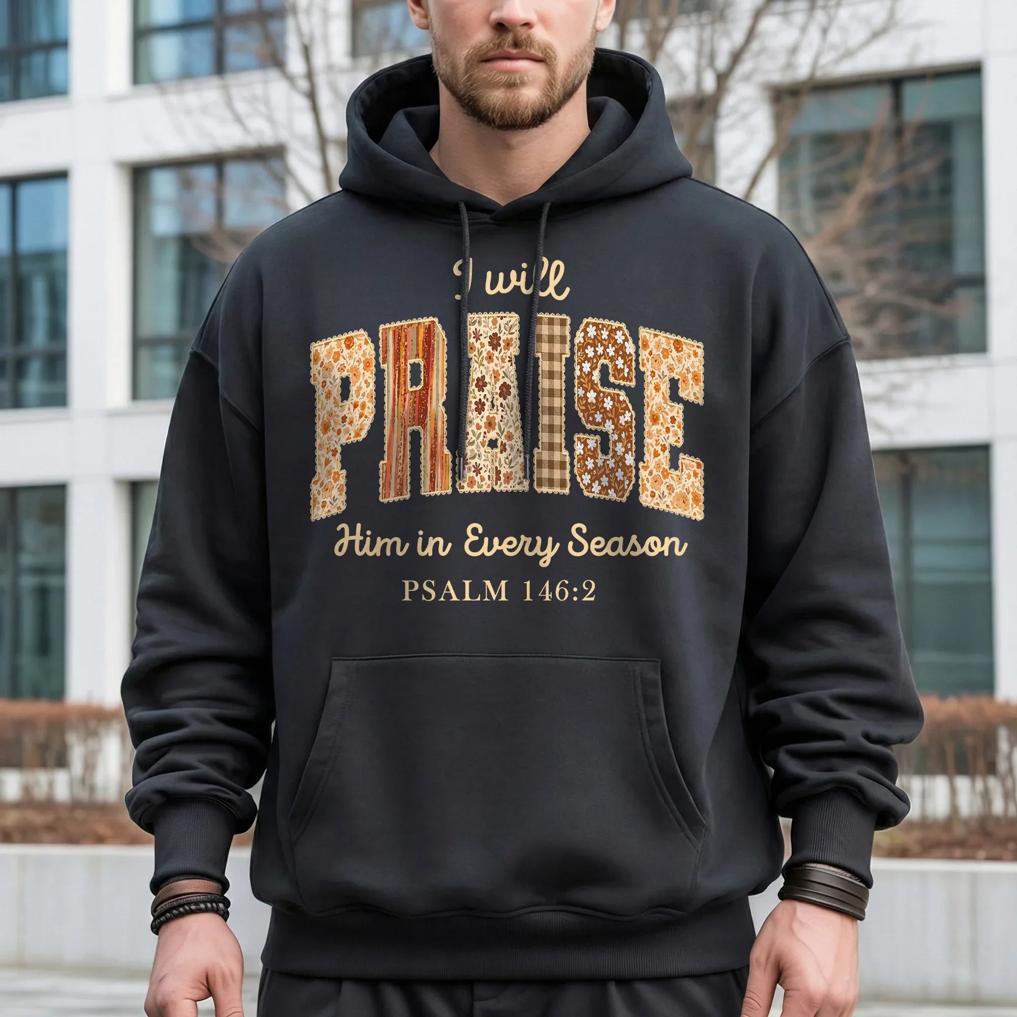 Praise Him in Every Season Psalm 146:2 - Christian Pattern - Unisex Tshirt / Hoodie / Sweatshirt - Faith Guided Life