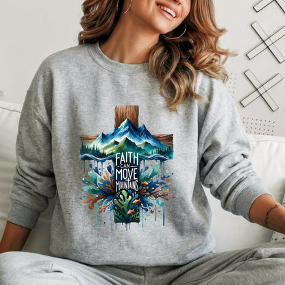 Faith Can Move Mountains Cross Landscape Design – Landscape of Creation – Unisex Tshirt / Hoodie / Sweatshirt - Faith Guided Life