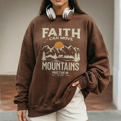 Faith Can Move Mountains Vintage Mountain Landscape – Landscape of Creation – Unisex Tshirt / Hoodie / Sweatshirt - Faith Guided Life