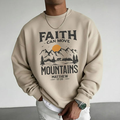Faith Can Move Mountains Vintage Mountain Landscape – Landscape of Creation – Unisex Tshirt / Hoodie / Sweatshirt - Faith Guided Life
