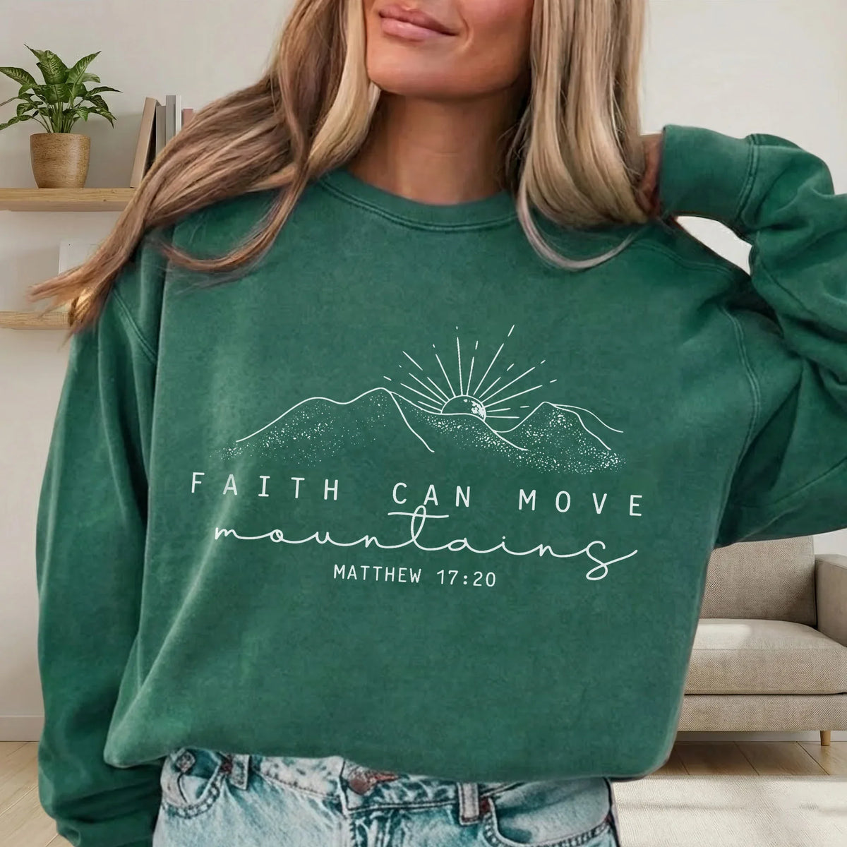 Faith Can Move Mountains Scripture Landscape Design – Landscape of Creation – Unisex Tshirt / Hoodie / Sweatshirt - Faith Guided Life