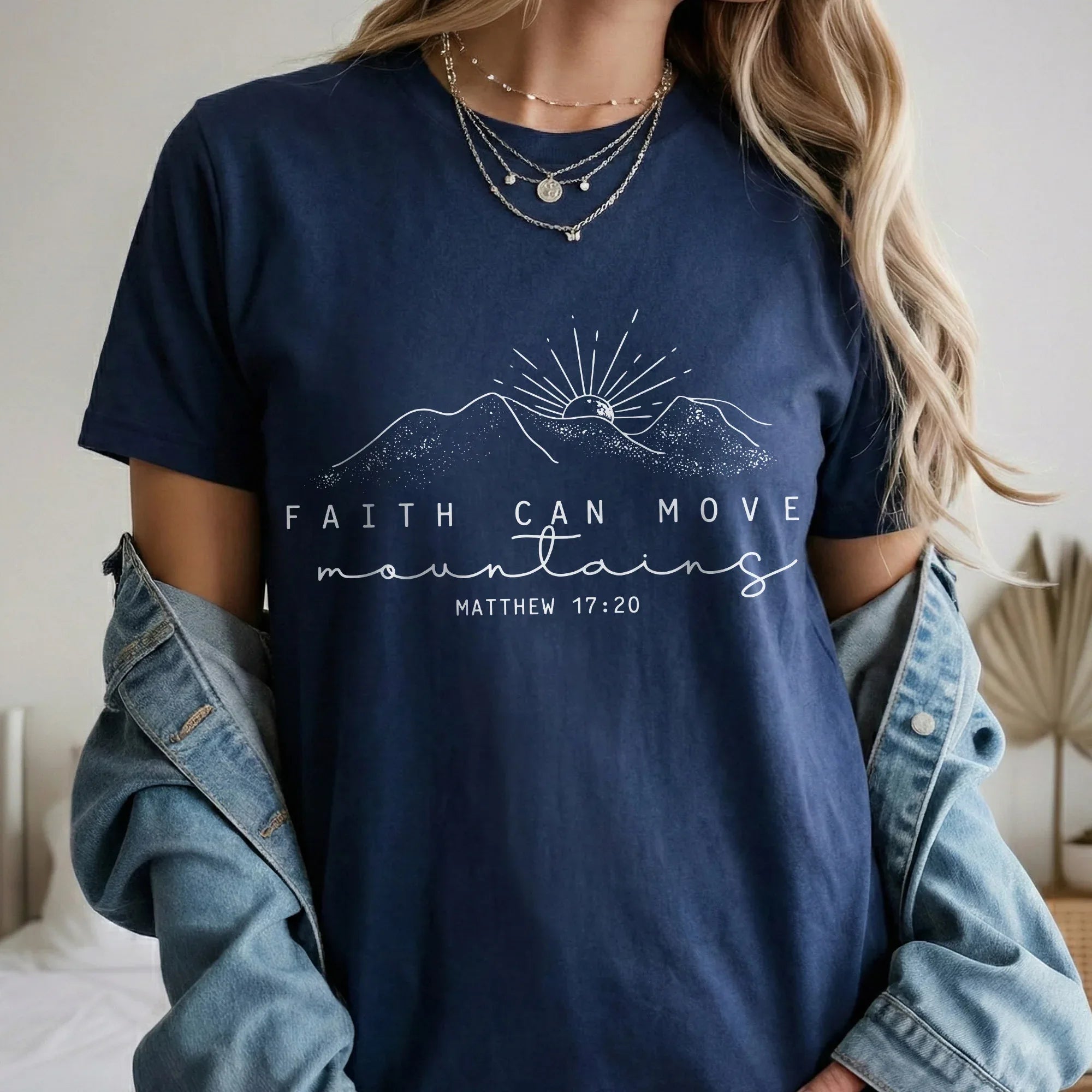Faith Can Move Mountains Scripture Landscape Design – Landscape of Creation – Unisex Tshirt / Hoodie / Sweatshirt - Faith Guided Life