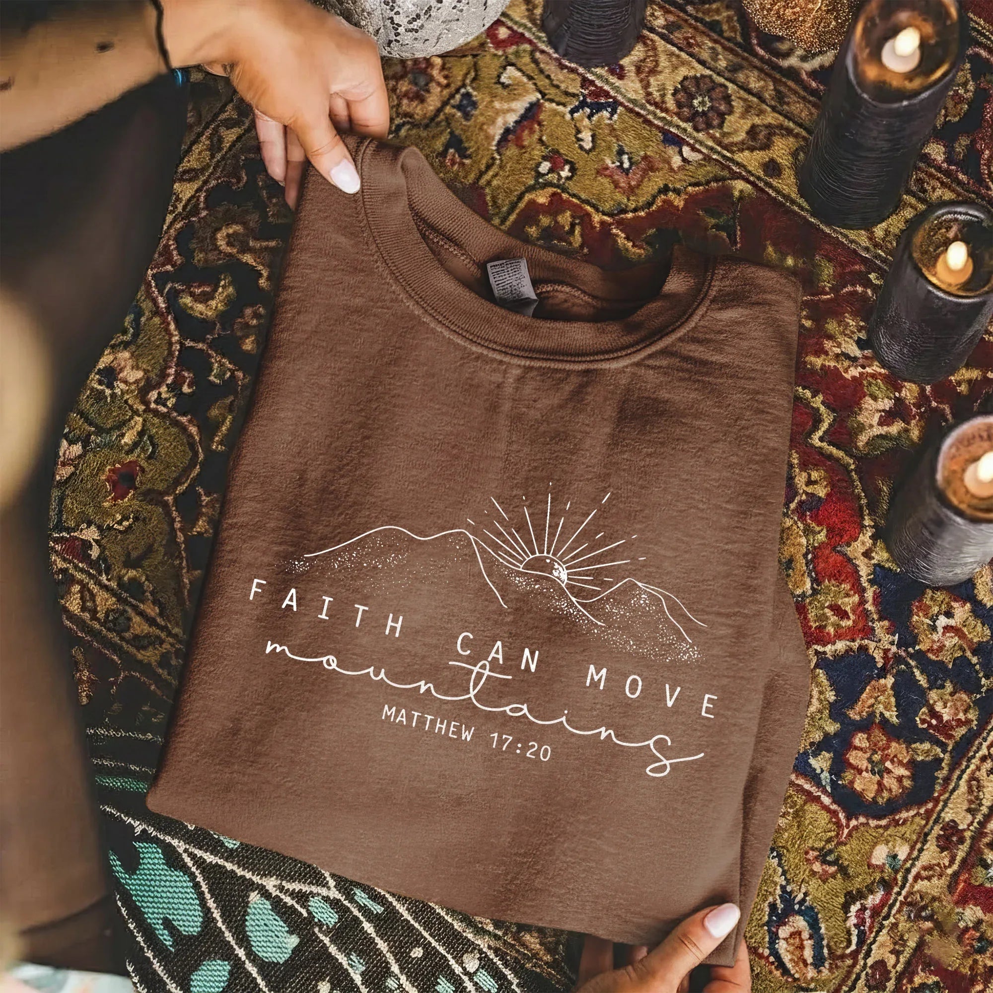 Faith Can Move Mountains Scripture Landscape Design – Landscape of Creation – Unisex Tshirt / Hoodie / Sweatshirt - Faith Guided Life