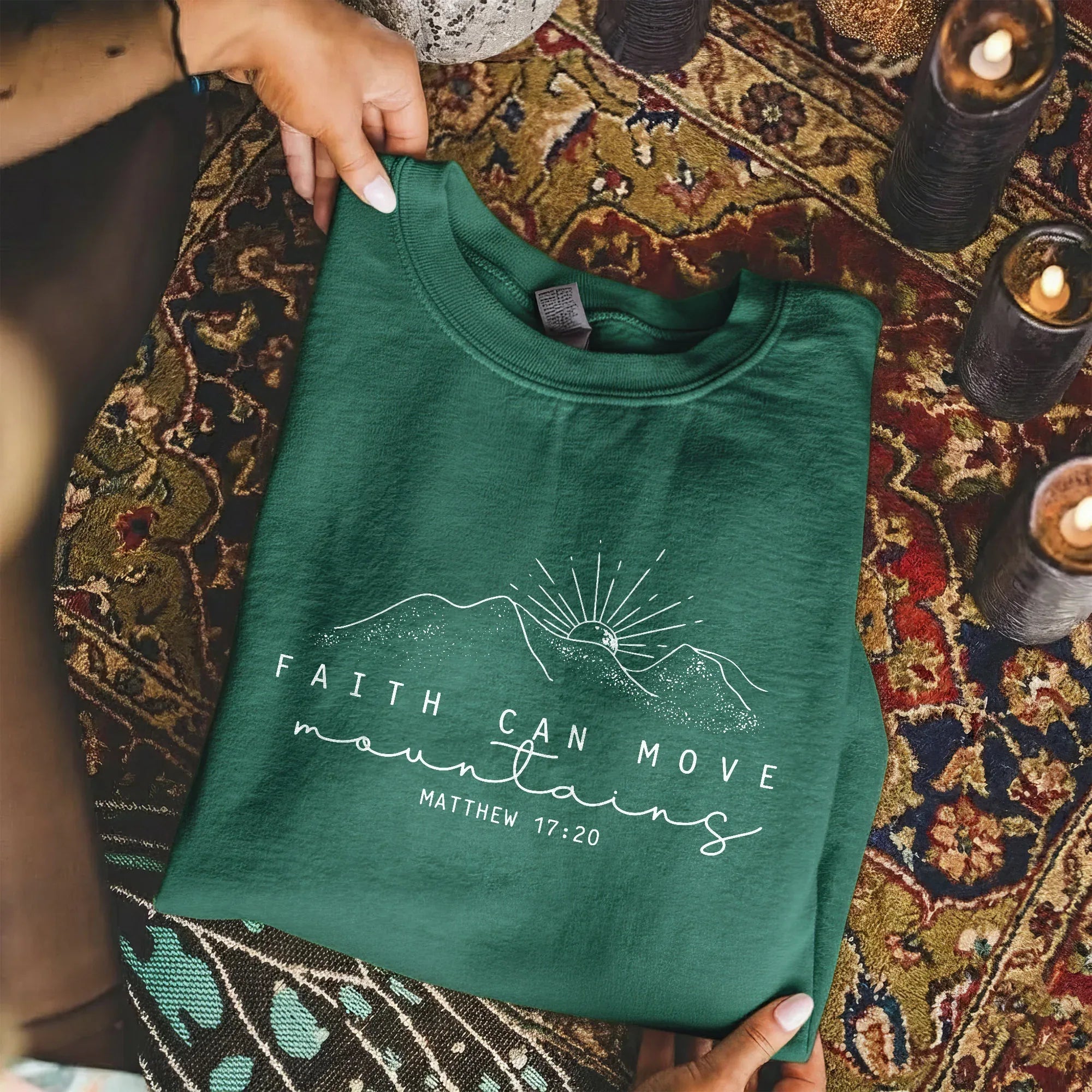 Faith Can Move Mountains Scripture Landscape Design – Landscape of Creation – Unisex Tshirt / Hoodie / Sweatshirt - Faith Guided Life