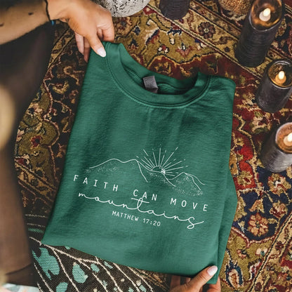 Faith Can Move Mountains Scripture Landscape Design – Landscape of Creation – Unisex Tshirt / Hoodie / Sweatshirt - Faith Guided Life