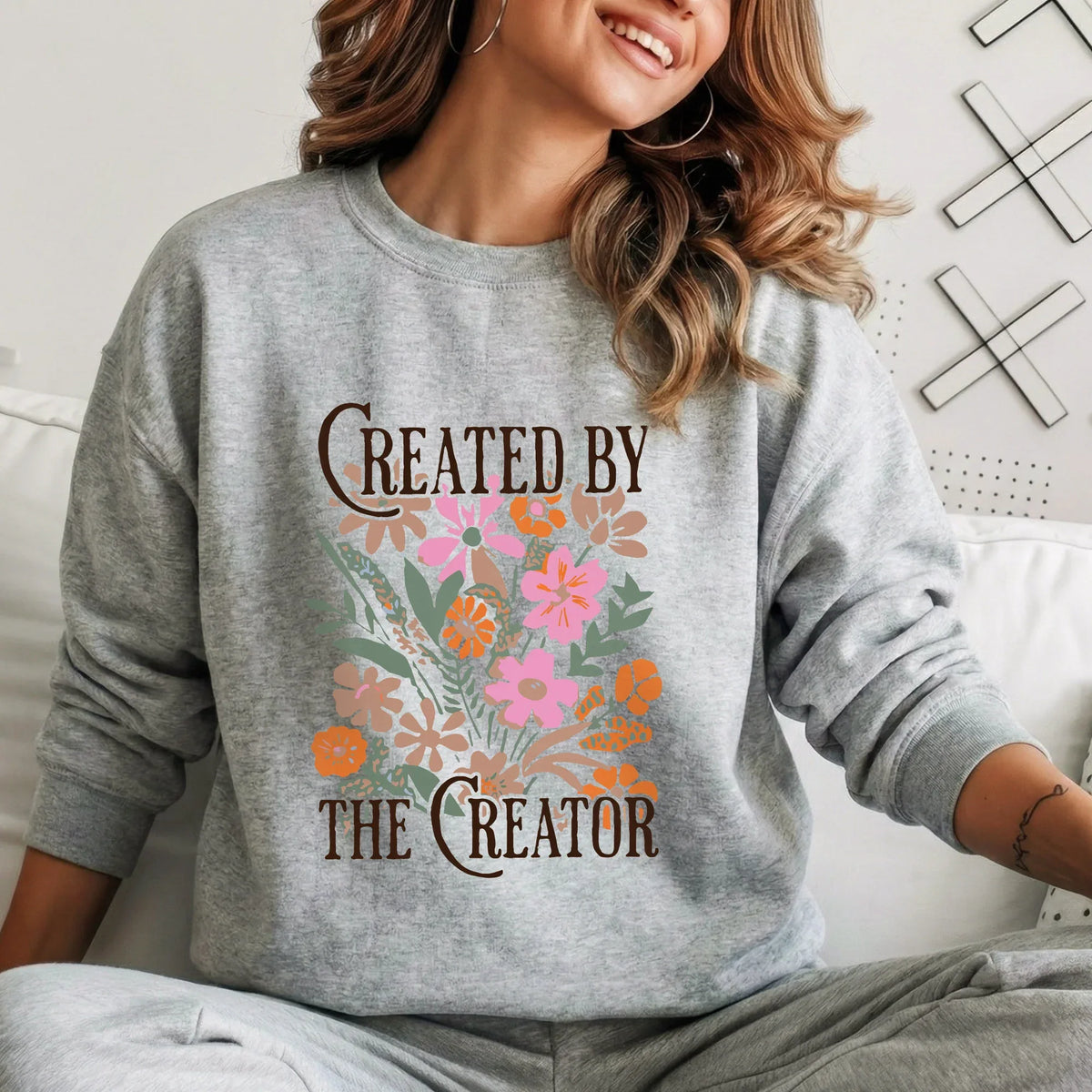 Created by the Creator Floral Faith Design – Faith Floral – Unisex Tshirt / Hoodie / Sweatshirt - Faith Guided Life