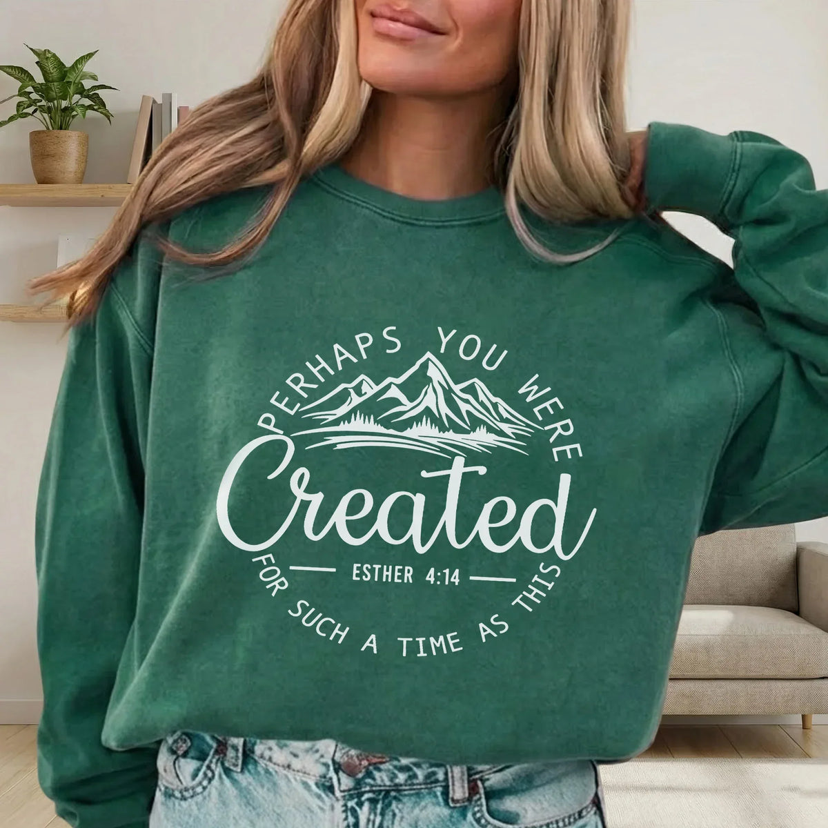 Perhaps You Were Created for Such a Time as This Scripture Landscape Design – Landscape of Creation – Unisex Tshirt / Hoodie / Sweatshirt - Faith Guided Life