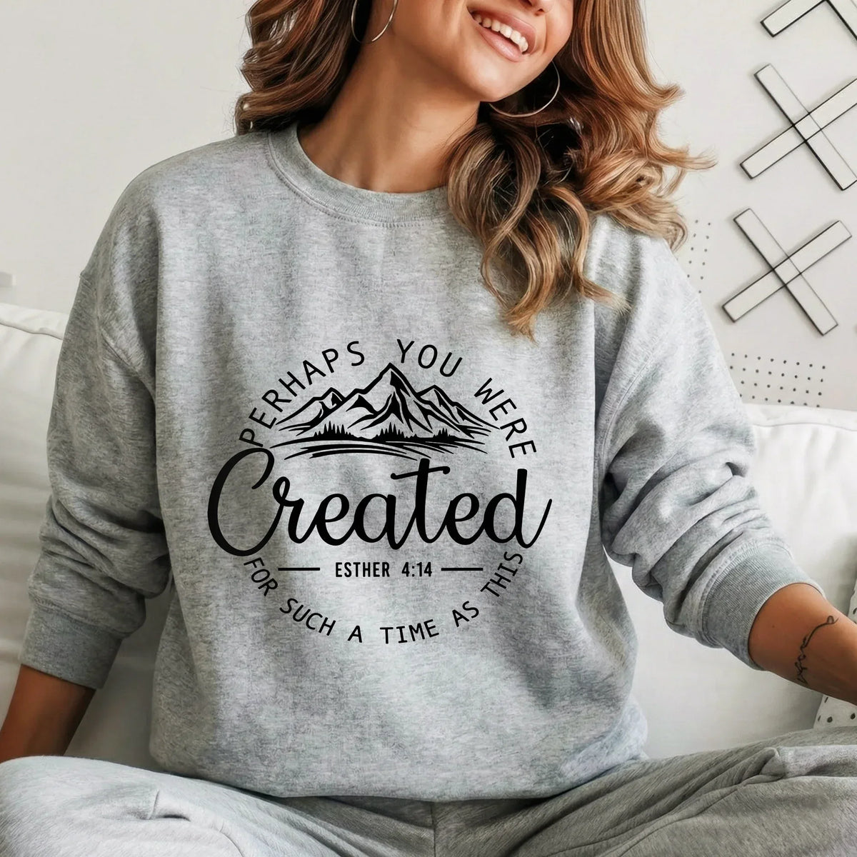 Perhaps You Were Created for Such a Time as This Scripture Landscape Design – Landscape of Creation – Unisex Tshirt / Hoodie / Sweatshirt - Faith Guided Life
