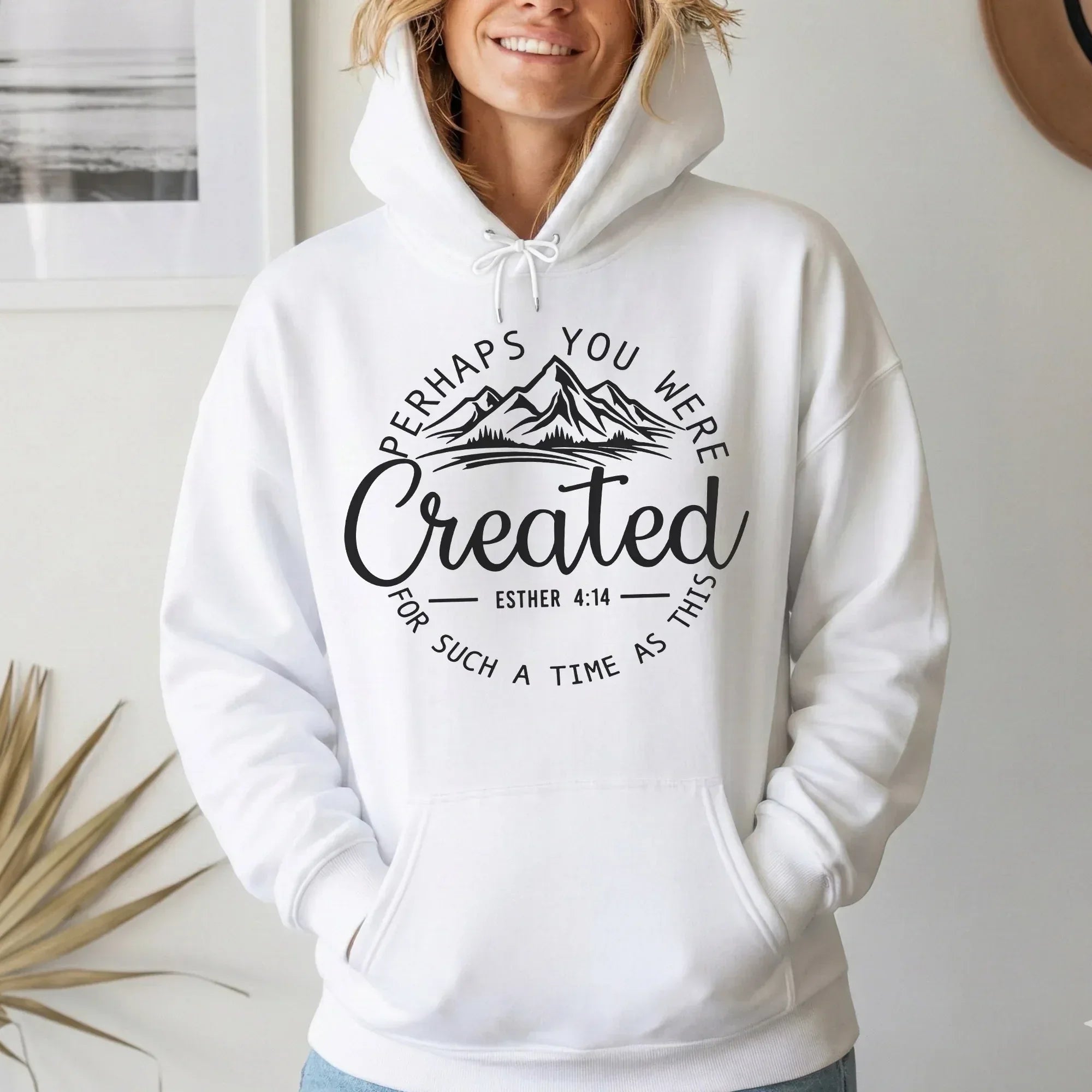 Perhaps You Were Created for Such a Time as This Scripture Landscape Design – Landscape of Creation – Unisex Tshirt / Hoodie / Sweatshirt - Faith Guided Life