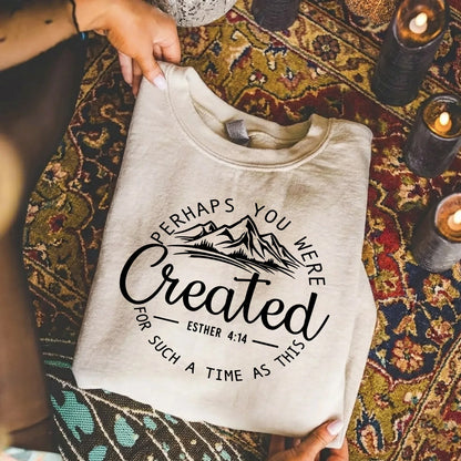 Perhaps You Were Created for Such a Time as This Scripture Landscape Design – Landscape of Creation – Unisex Tshirt / Hoodie / Sweatshirt - Faith Guided Life