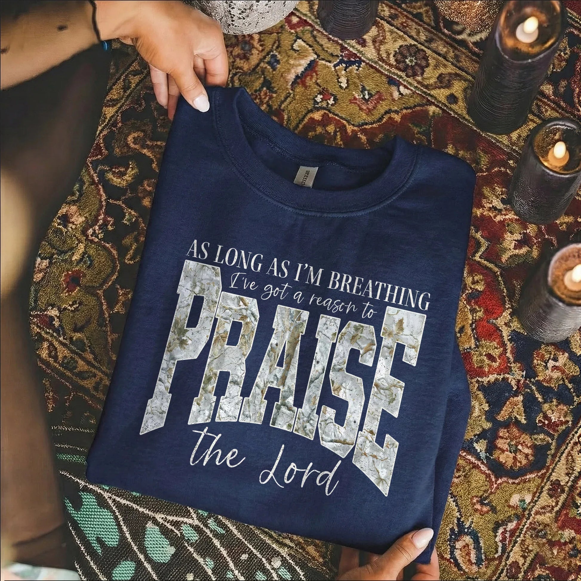 As Long As I’m Breathing I’ve Got a Reason to Praise the Lord - Christian Pattern - Unisex Tshirt / Hoodie / Sweatshirt - Faith Guided Life