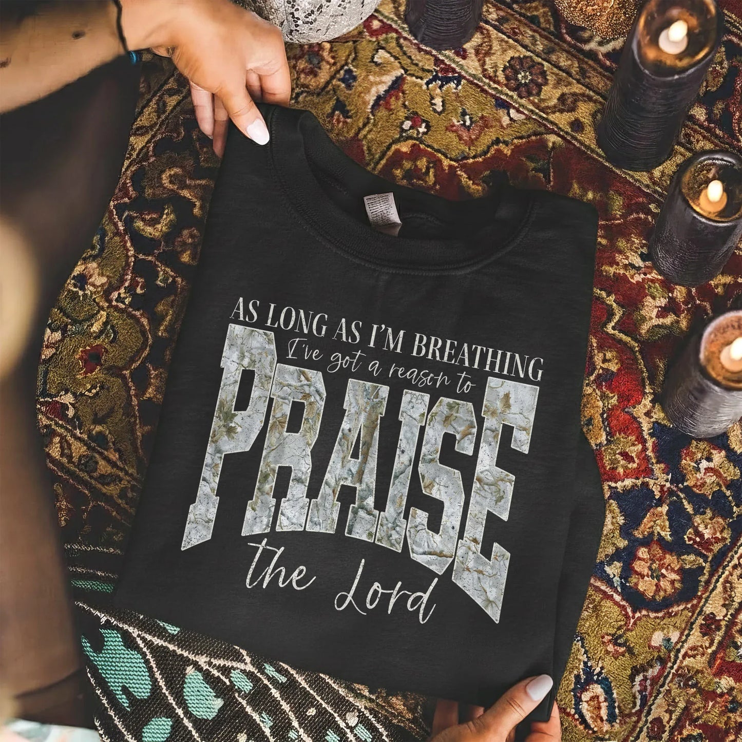 As Long As I’m Breathing I’ve Got a Reason to Praise the Lord - Christian Pattern - Unisex Tshirt / Hoodie / Sweatshirt - Faith Guided Life