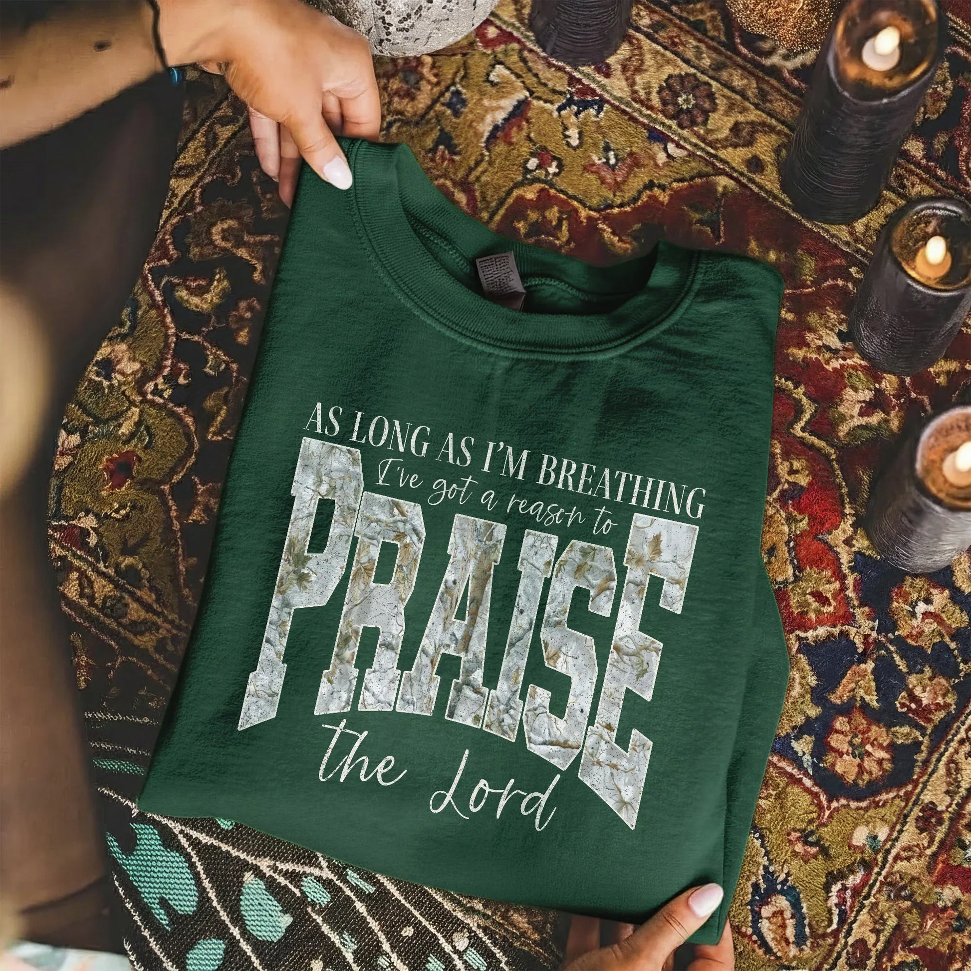 As Long As I’m Breathing I’ve Got a Reason to Praise the Lord - Christian Pattern - Unisex Tshirt / Hoodie / Sweatshirt - Faith Guided Life