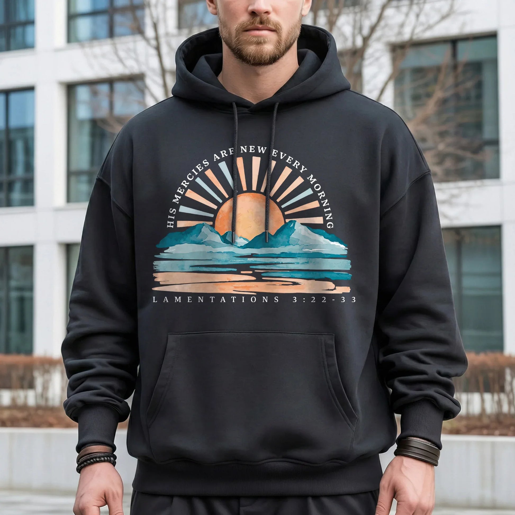 His Mercies Are New Every Morning Sunrise Landscape – Landscape of Creation – Unisex Tshirt / Hoodie / Sweatshirt - Faith Guided Life