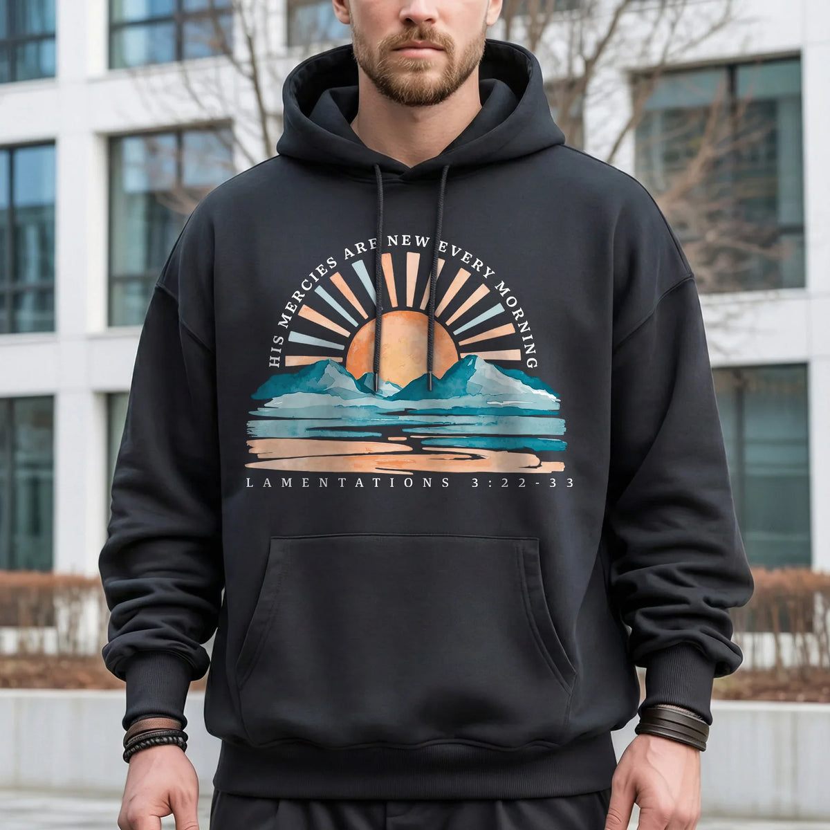 His Mercies Are New Every Morning Sunrise Landscape – Landscape of Creation – Unisex Tshirt / Hoodie / Sweatshirt - Faith Guided Life
