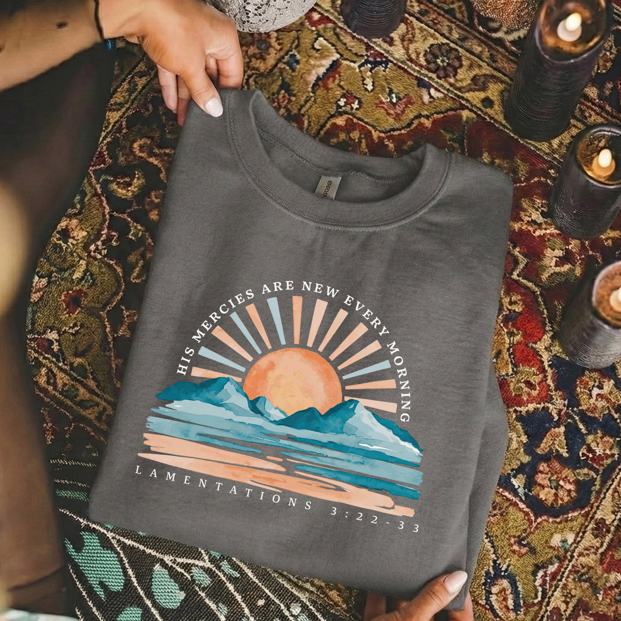 [COMFORT T-SHIRT] His Mercies Are New Every Morning Sunrise Landscape – Landscape of Creation