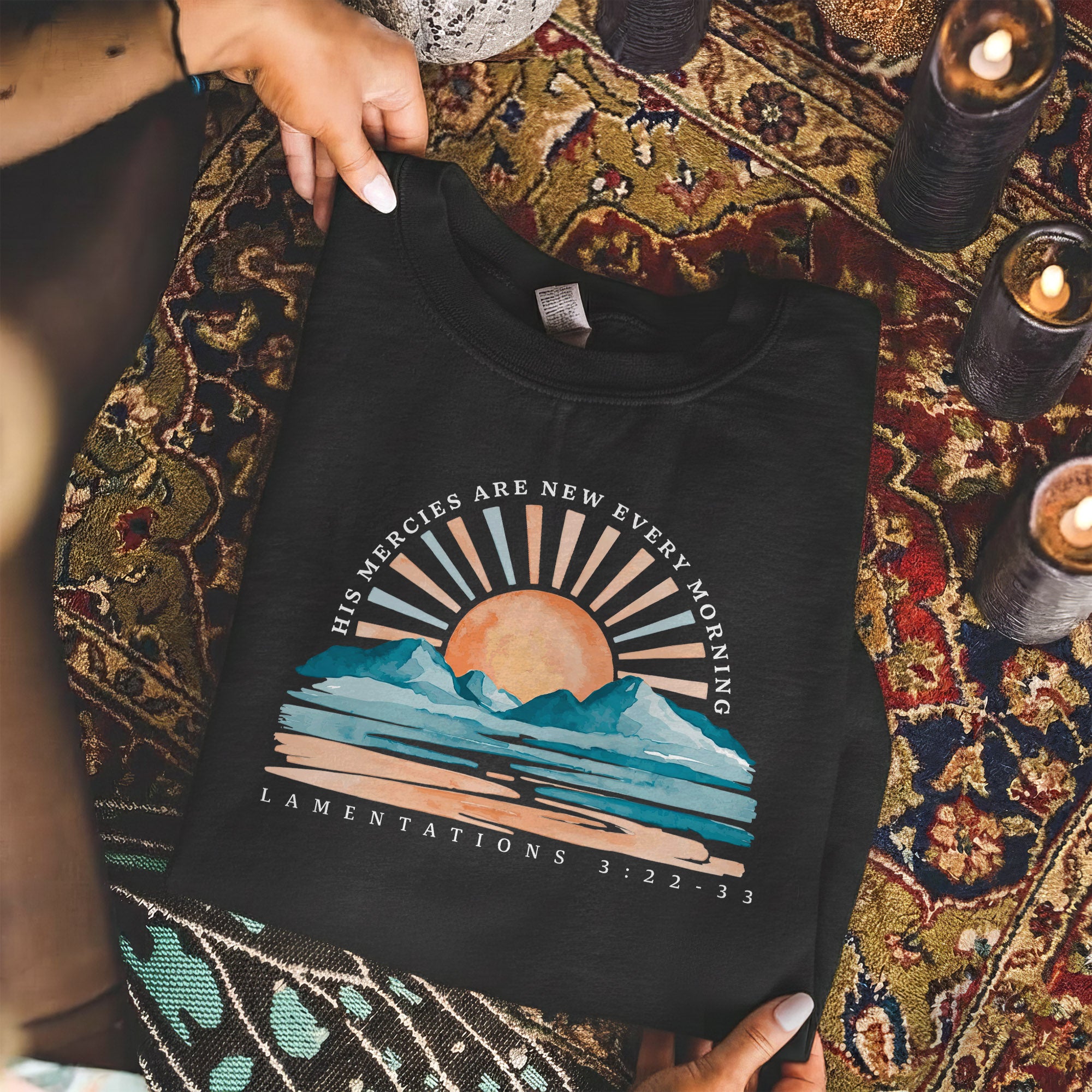 [COMFORT T-SHIRT] His Mercies Are New Every Morning Sunrise Landscape – Landscape of Creation