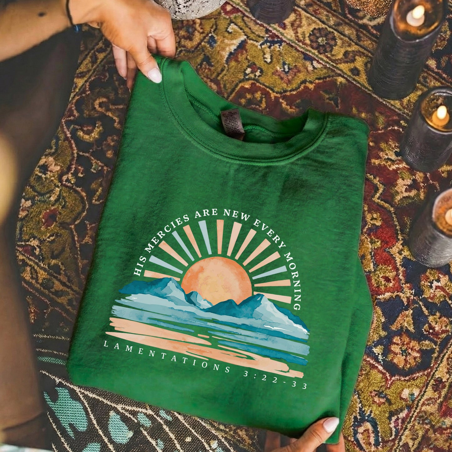 [COMFORT T-SHIRT] His Mercies Are New Every Morning Sunrise Landscape – Landscape of Creation