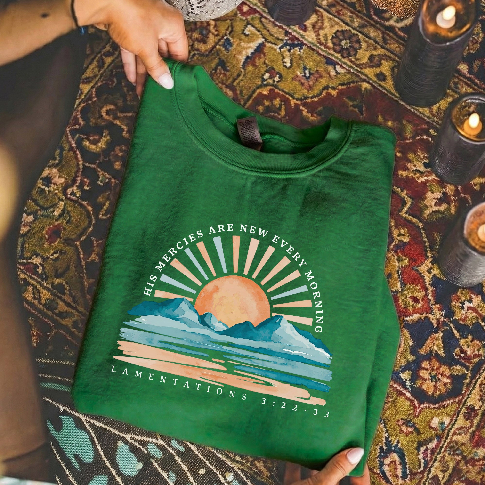 [COMFORT T-SHIRT] His Mercies Are New Every Morning Sunrise Landscape – Landscape of Creation