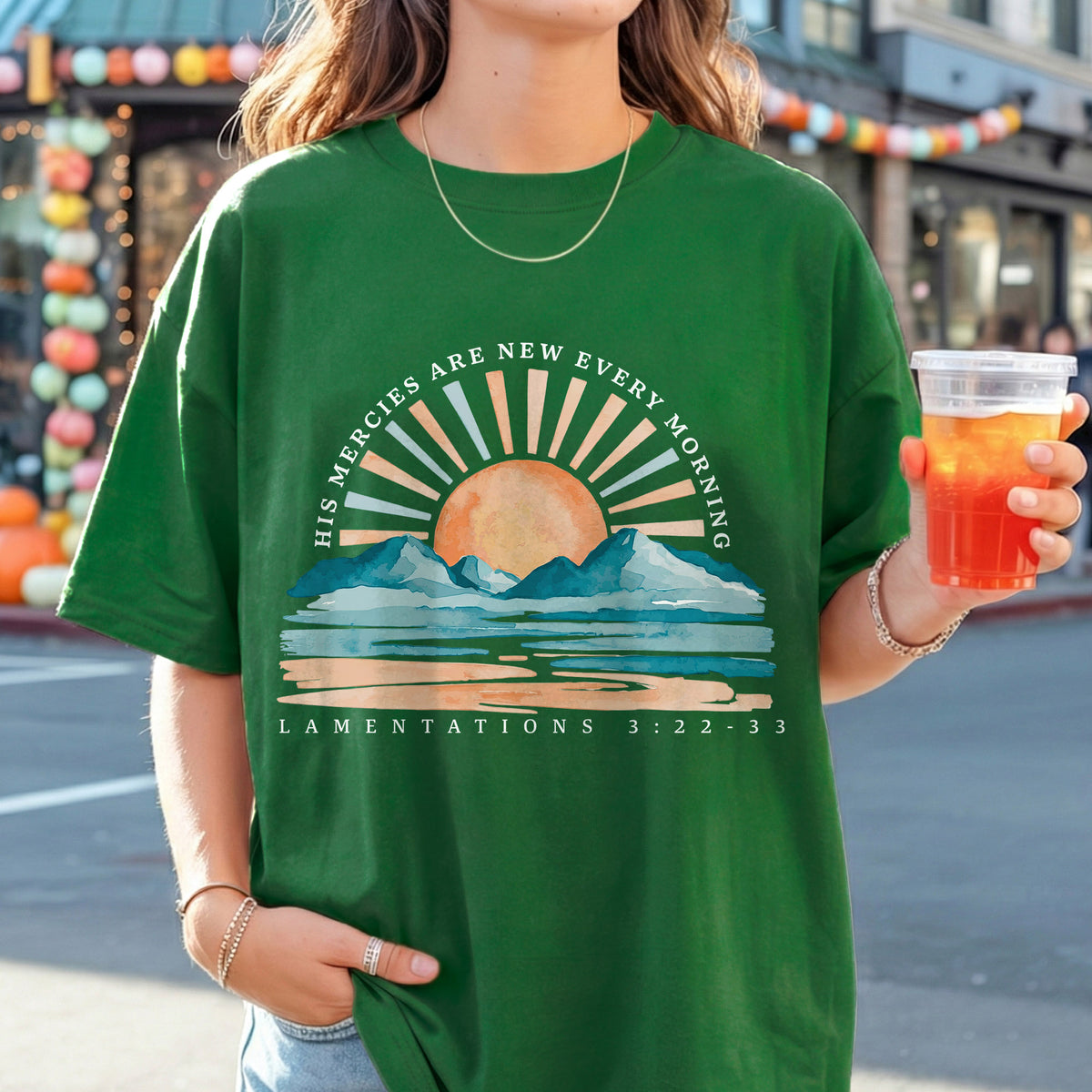 [COMFORT T-SHIRT] His Mercies Are New Every Morning Sunrise Landscape – Landscape of Creation