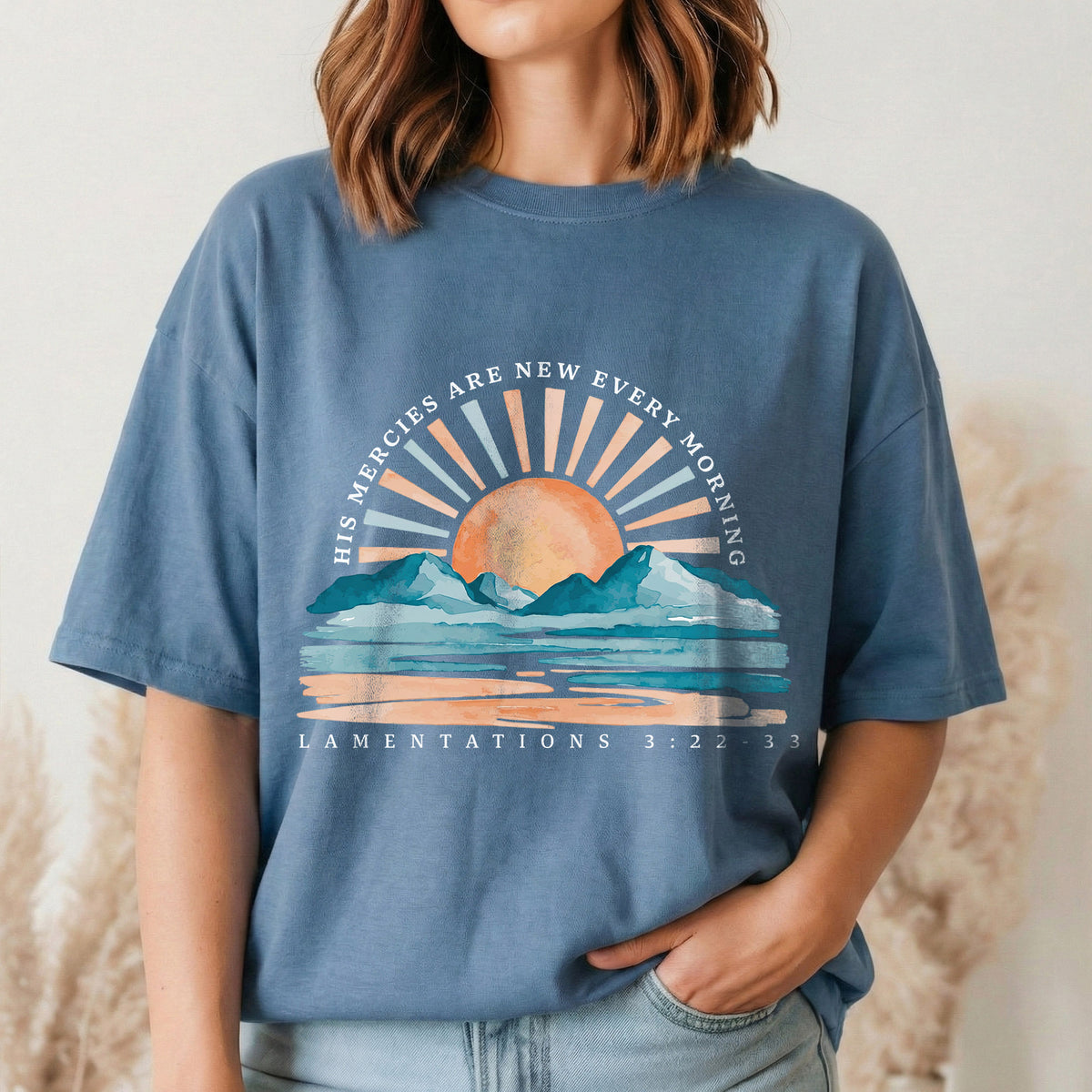 [COMFORT T-SHIRT] His Mercies Are New Every Morning Sunrise Landscape – Landscape of Creation