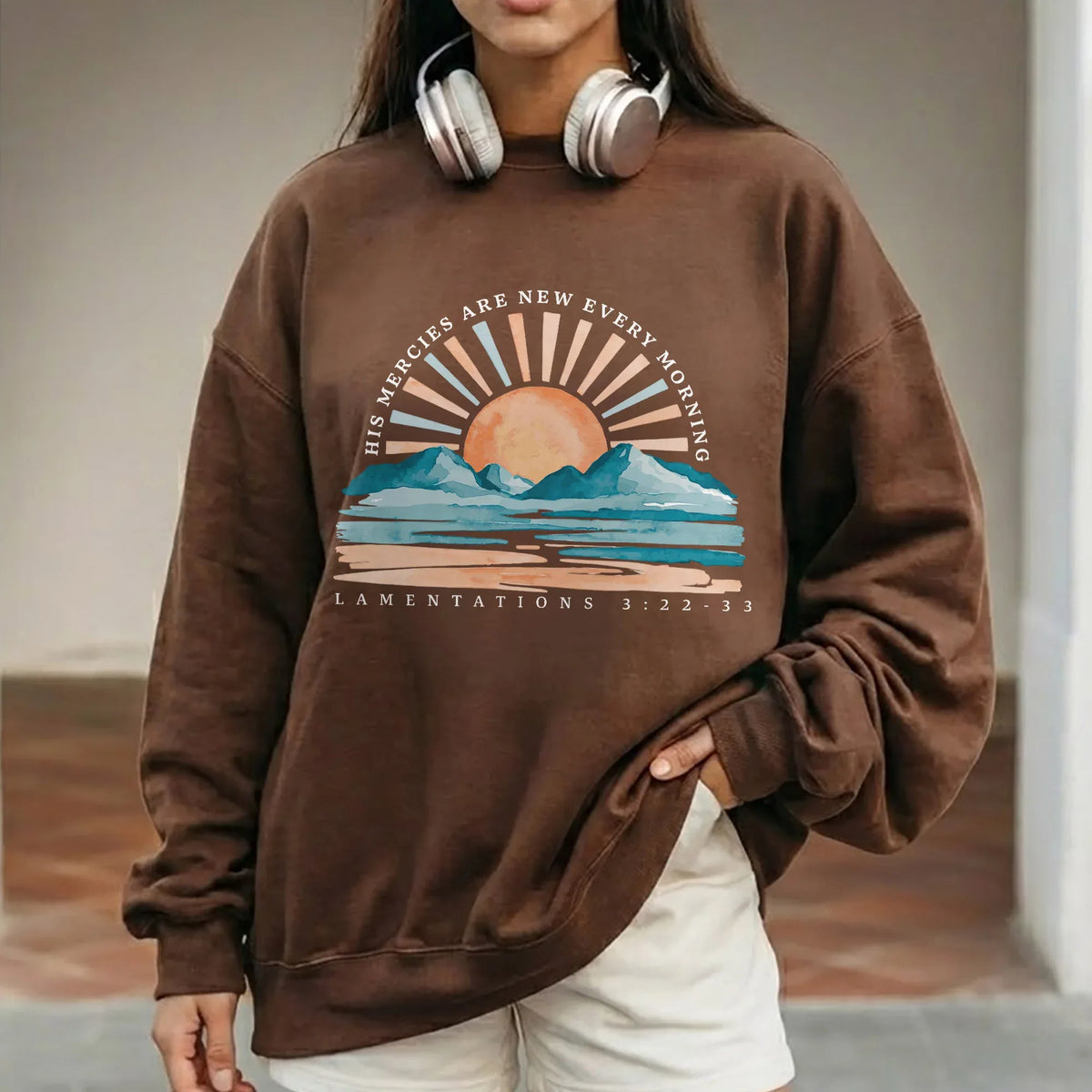 His Mercies Are New Every Morning Sunrise Landscape – Landscape of Creation – Unisex Tshirt / Hoodie / Sweatshirt - Faith Guided Life