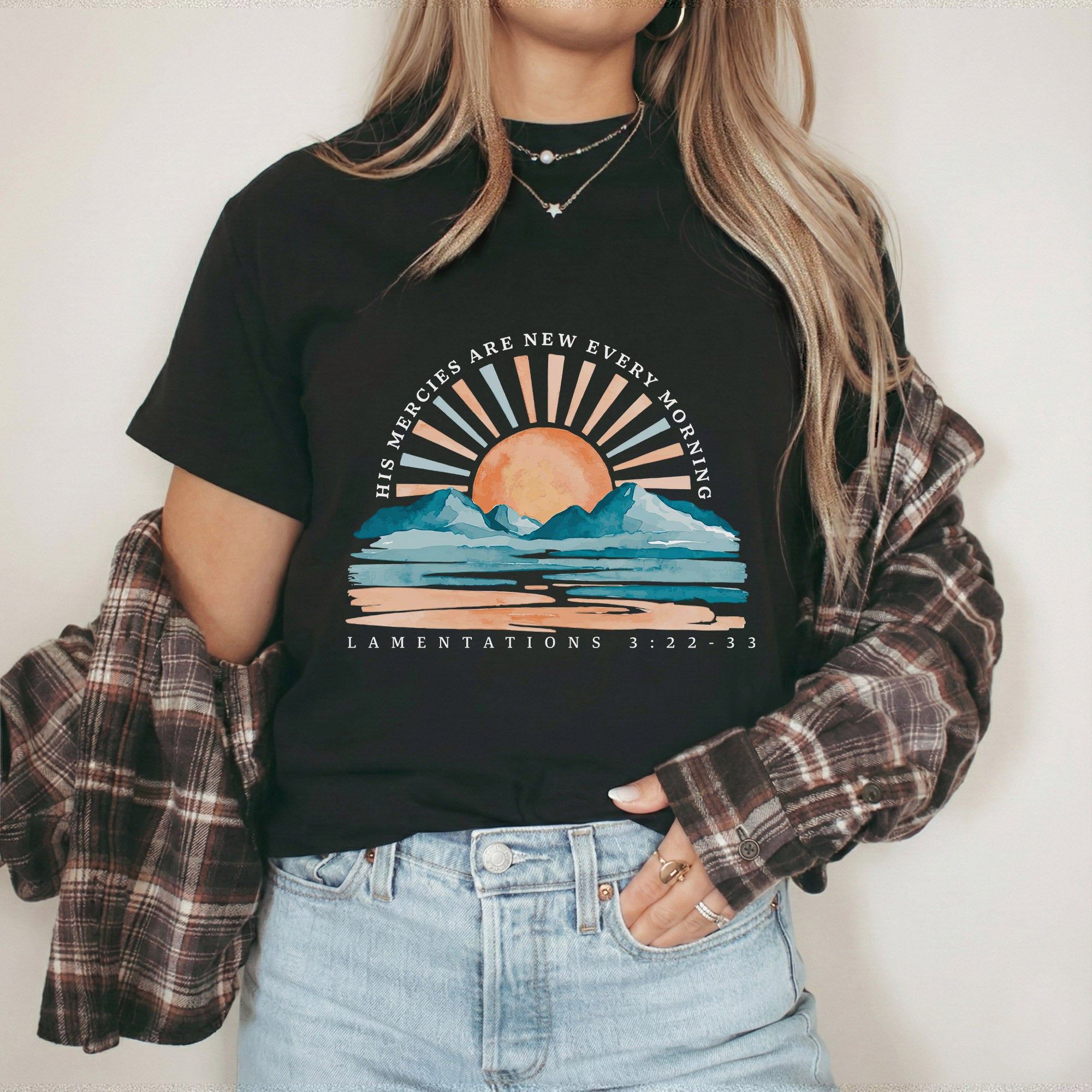 [COMFORT T-SHIRT] His Mercies Are New Every Morning Sunrise Landscape – Landscape of Creation