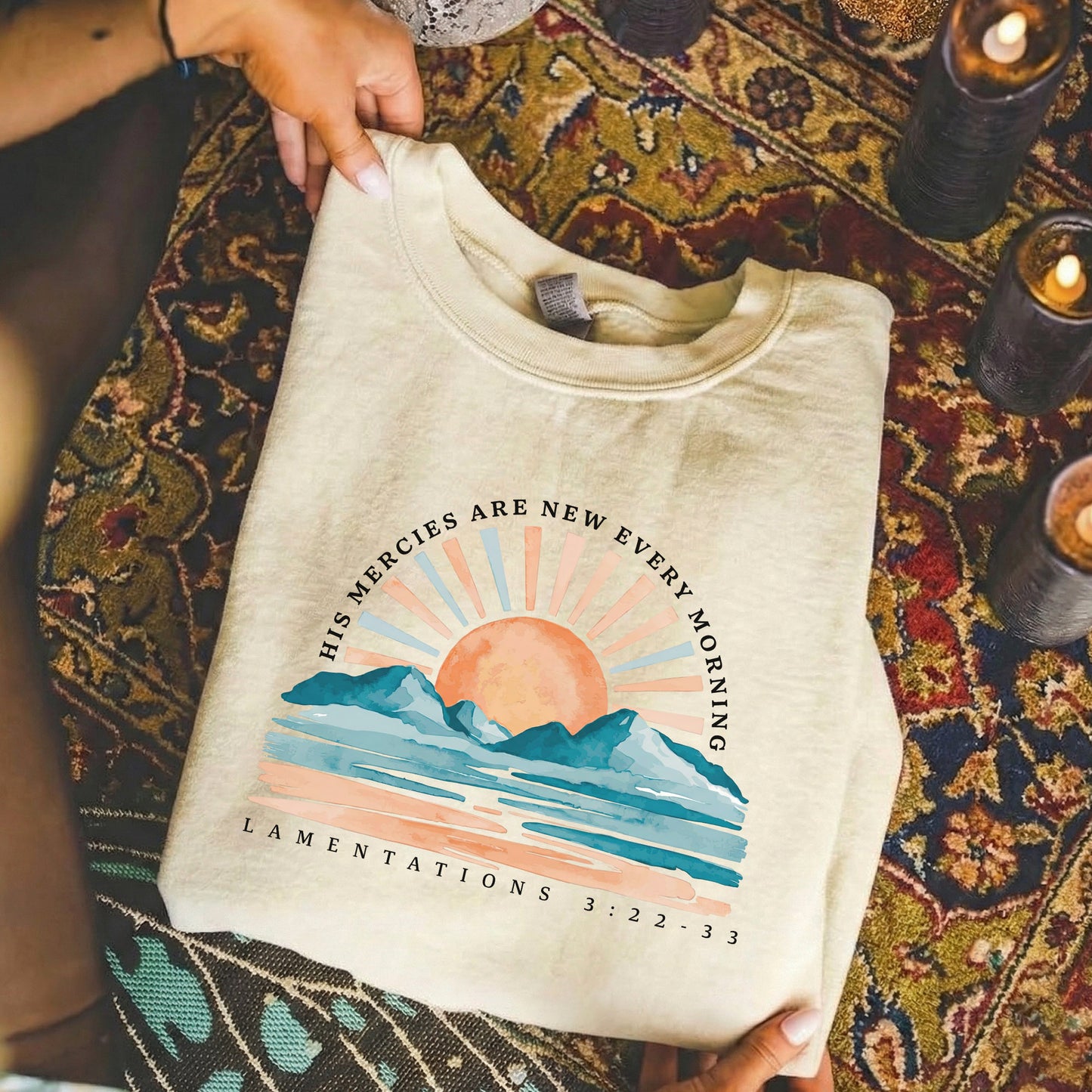 [COMFORT T-SHIRT] His Mercies Are New Every Morning Sunrise Landscape – Landscape of Creation