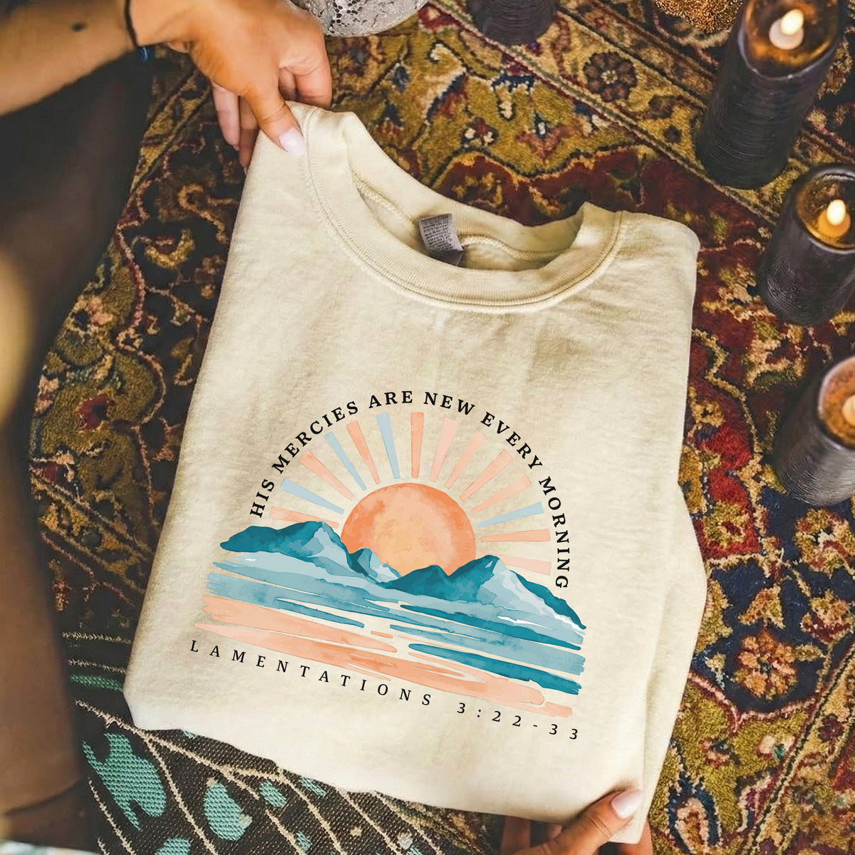 [COMFORT T-SHIRT] His Mercies Are New Every Morning Sunrise Landscape – Landscape of Creation