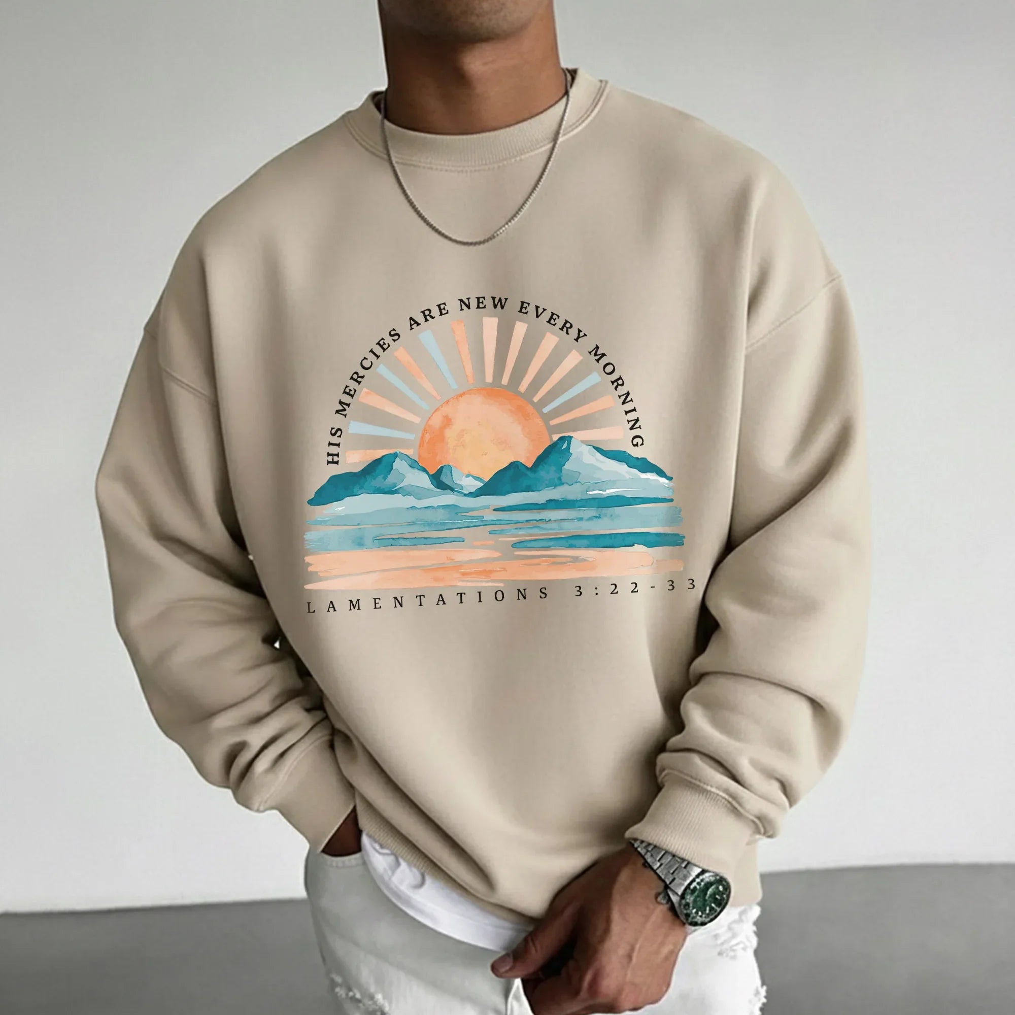 His Mercies Are New Every Morning Sunrise Landscape – Landscape of Creation – Unisex Tshirt / Hoodie / Sweatshirt - Faith Guided Life