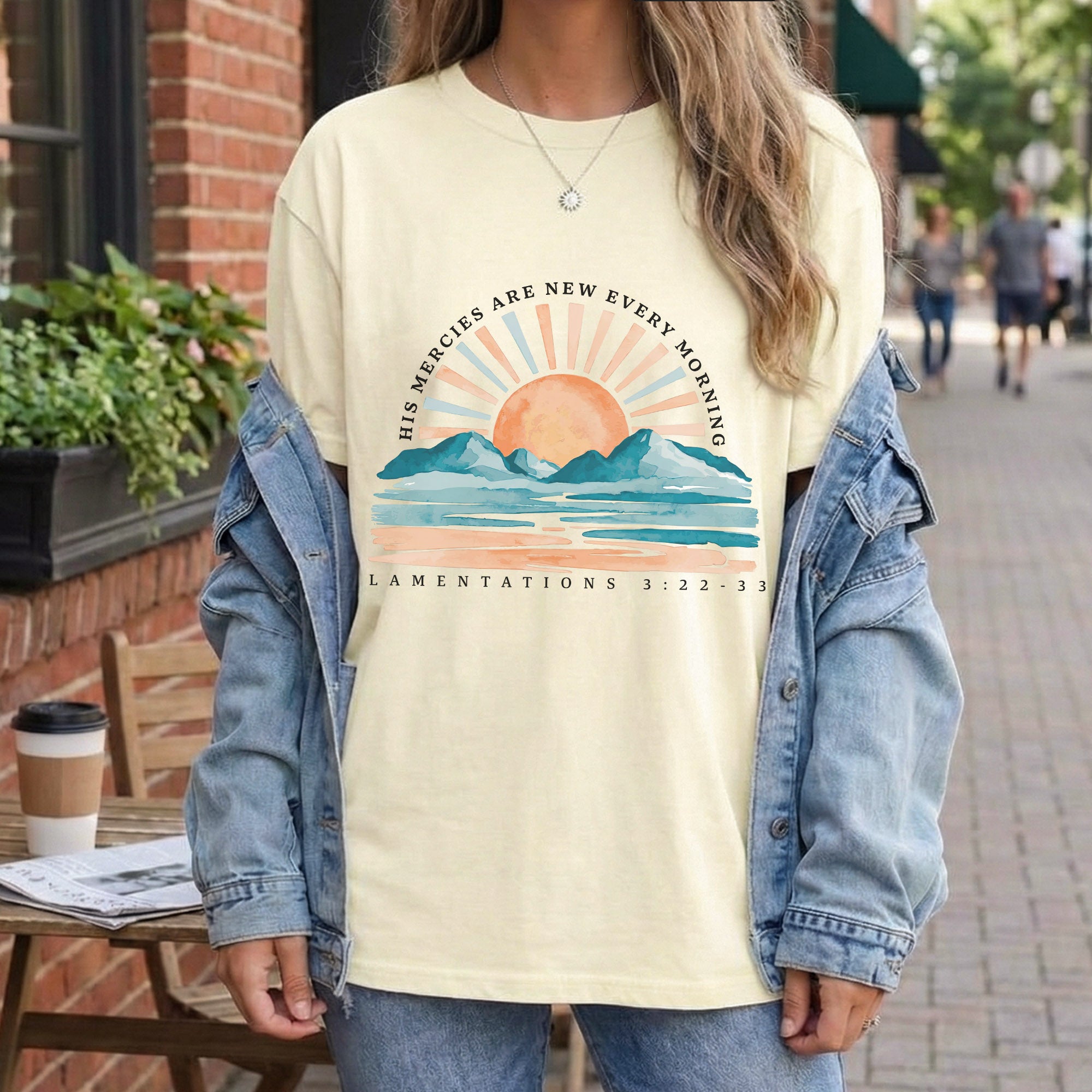 [COMFORT T-SHIRT] His Mercies Are New Every Morning Sunrise Landscape – Landscape of Creation