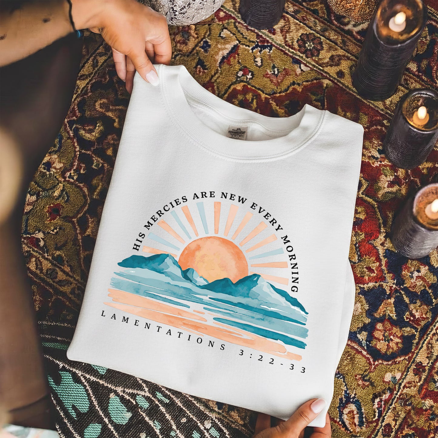 [COMFORT T-SHIRT] His Mercies Are New Every Morning Sunrise Landscape – Landscape of Creation