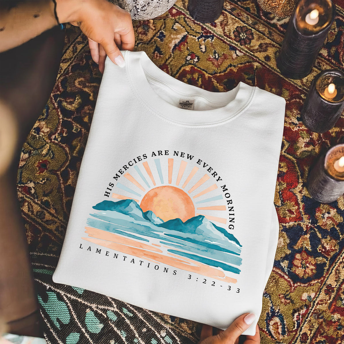 [COMFORT T-SHIRT] His Mercies Are New Every Morning Sunrise Landscape – Landscape of Creation