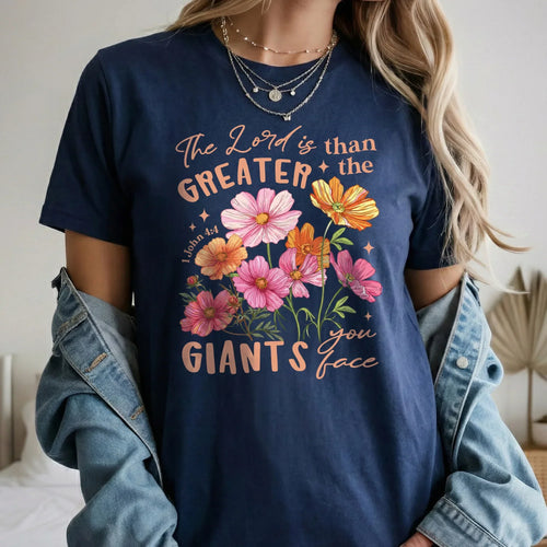 1 John 4:4 Floral Faith Design – Faith Floral – Unisex Tshirt / Hoodie / Sweatshirt - Faith Guided Life