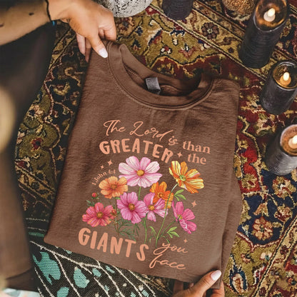 1 John 4:4 Floral Faith Design – Faith Floral – Unisex Tshirt / Hoodie / Sweatshirt - Faith Guided Life