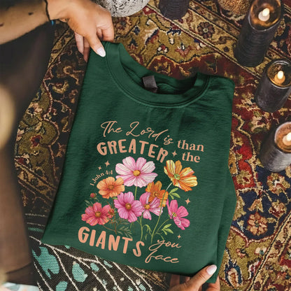 1 John 4:4 Floral Faith Design – Faith Floral – Unisex Tshirt / Hoodie / Sweatshirt - Faith Guided Life