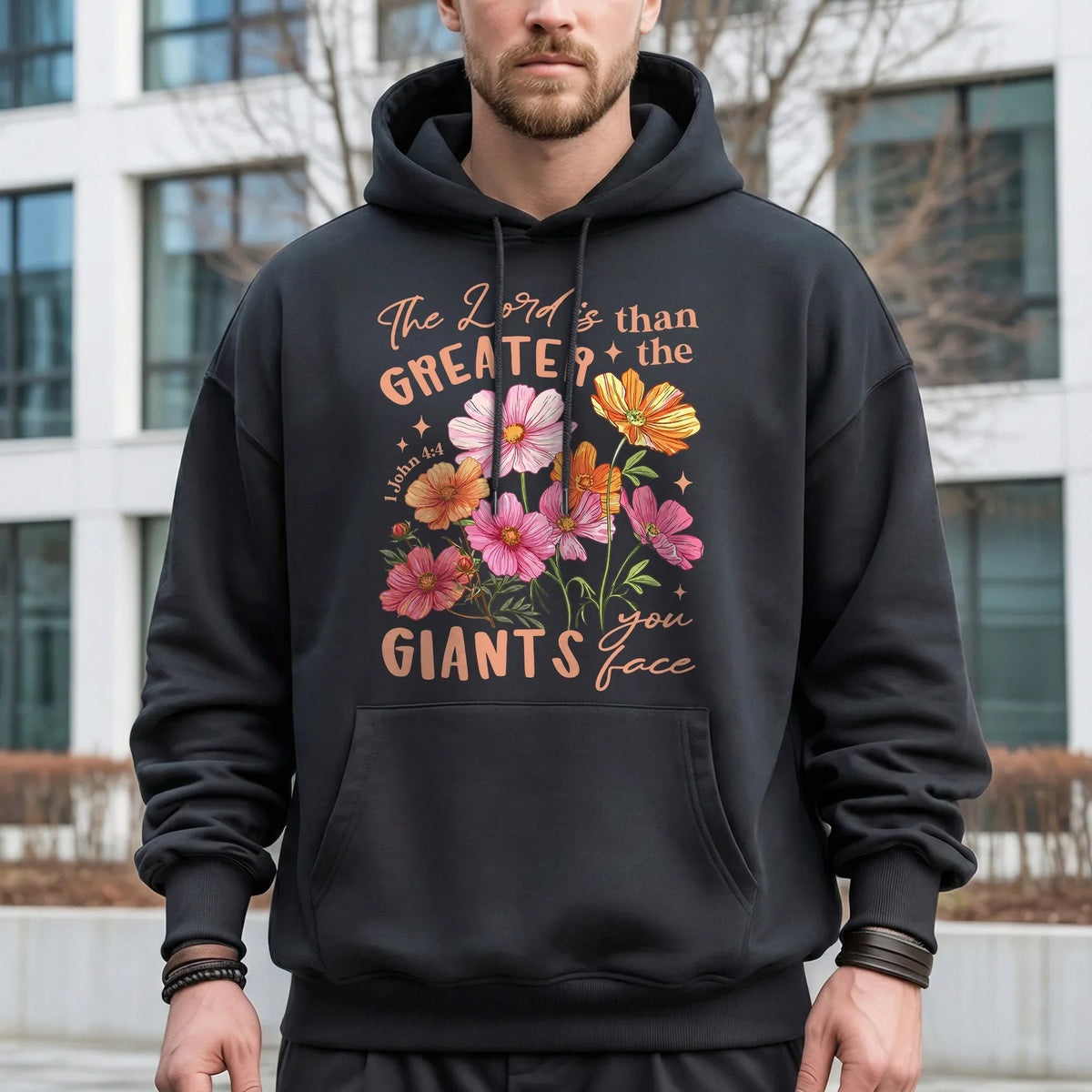 1 John 4:4 Floral Faith Design – Faith Floral – Unisex Tshirt / Hoodie / Sweatshirt - Faith Guided Life