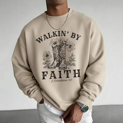 Walkin’ by Faith Floral Boots Design - Faith Floral - Unisex Tshirt / Hoodie / Sweatshirt - Faith Guided Life