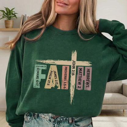 Faith Scripture Cross Typography - Minimalist Faith - Unisex Tshirt / Hoodie / Sweatshirt - Faith Guided Life