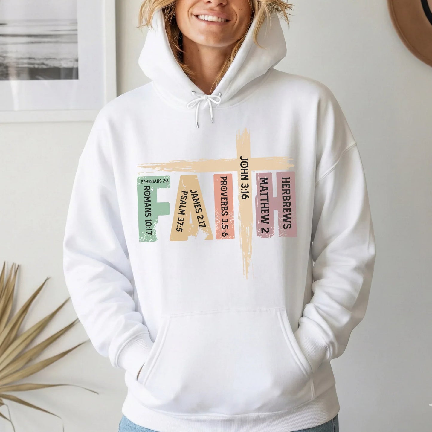 Faith Scripture Cross Typography - Minimalist Faith - Unisex Tshirt / Hoodie / Sweatshirt - Faith Guided Life