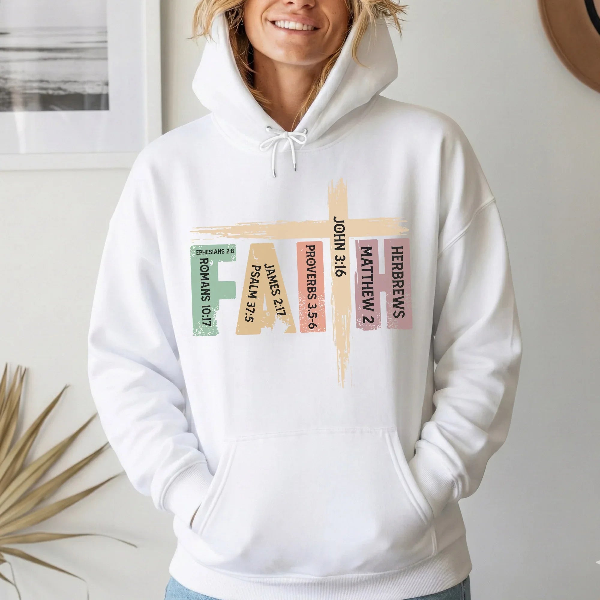 Faith Scripture Cross Typography - Minimalist Faith - Unisex Tshirt / Hoodie / Sweatshirt - Faith Guided Life