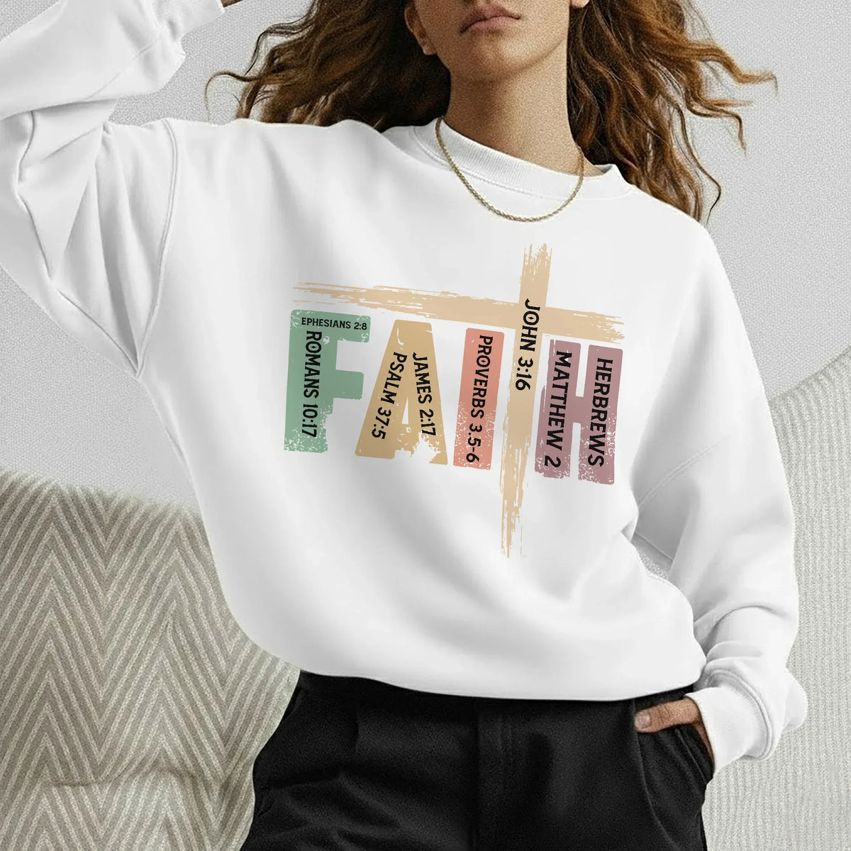Faith Scripture Cross Typography - Minimalist Faith - Unisex Tshirt / Hoodie / Sweatshirt - Faith Guided Life