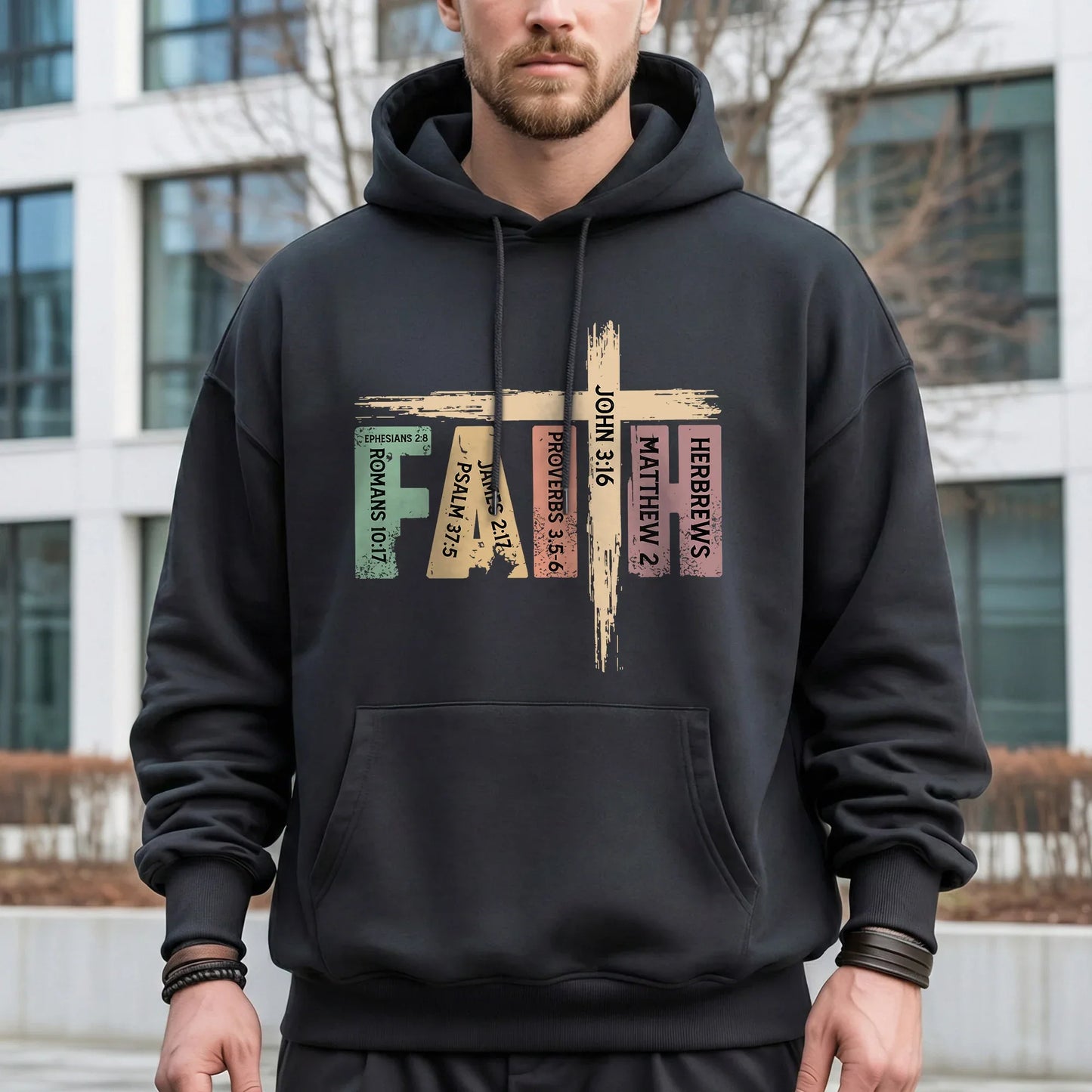 Faith Scripture Cross Typography - Minimalist Faith - Unisex Tshirt / Hoodie / Sweatshirt - Faith Guided Life