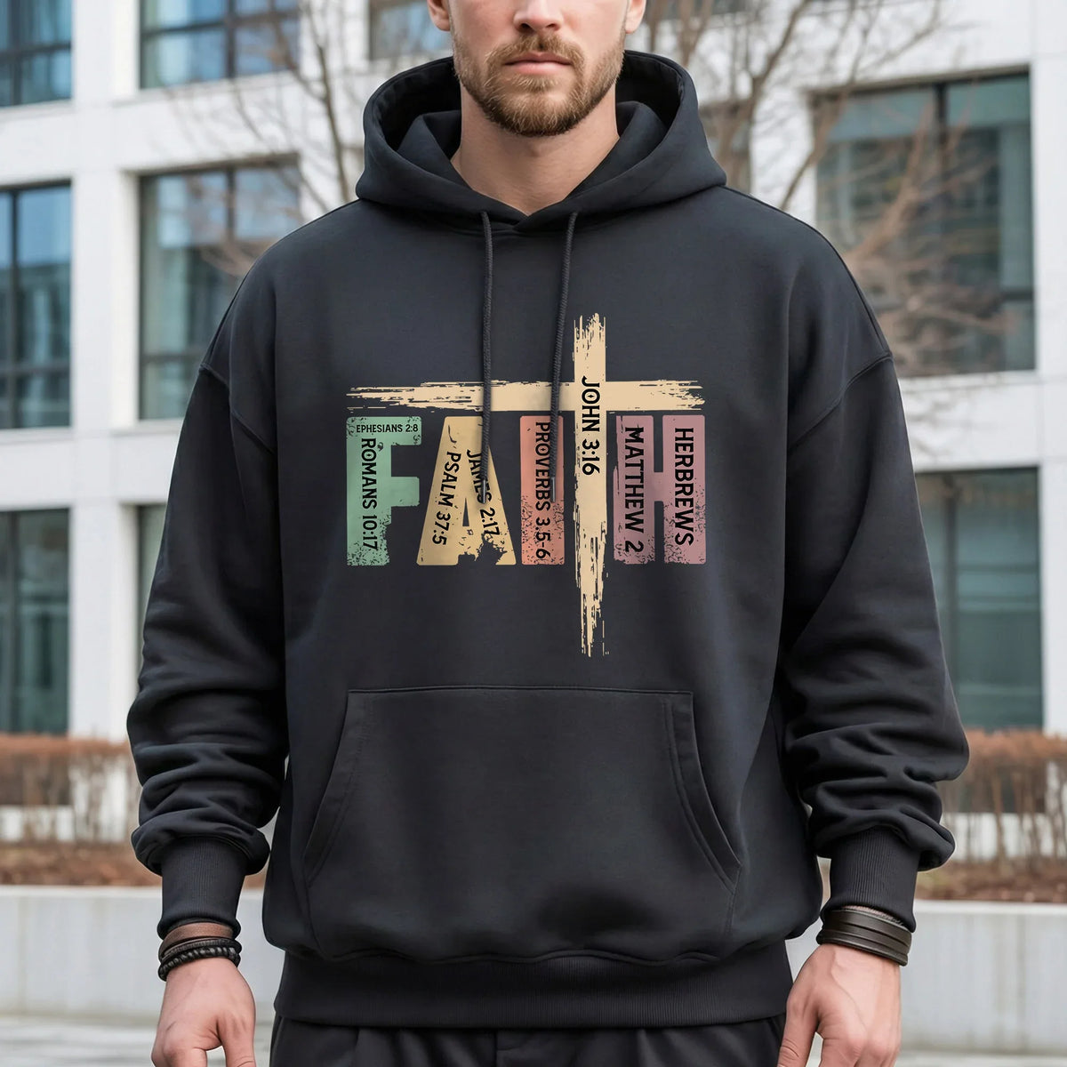 Faith Scripture Cross Typography - Minimalist Faith - Unisex Tshirt / Hoodie / Sweatshirt - Faith Guided Life