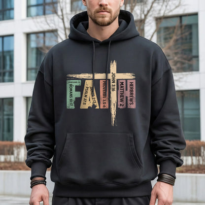 Faith Scripture Cross Typography - Minimalist Faith - Unisex Tshirt / Hoodie / Sweatshirt - Faith Guided Life